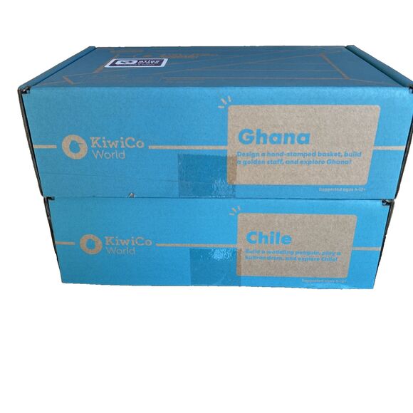 Kiwi Co World Atlas Crate LOT of 2  CHILE & GHANA Geography & Culture 6-12yr NEW - Picture 1 of 10